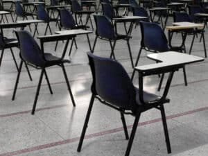 Empty desks at an exam sitting because someone's association management software didn't include an exam management module.